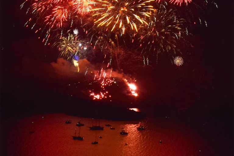 Every year, as summer begins to wind down, Santorini sets the night ablaze with one of its most iconic and emotionally charged events — the virtual volcano eruption. September 20th 2025.